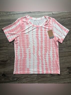 Kyte Baby Scoop Neck Short Sleeve Tee Medium Bamboo Relaxed Fit Tie Dye Rip Tide